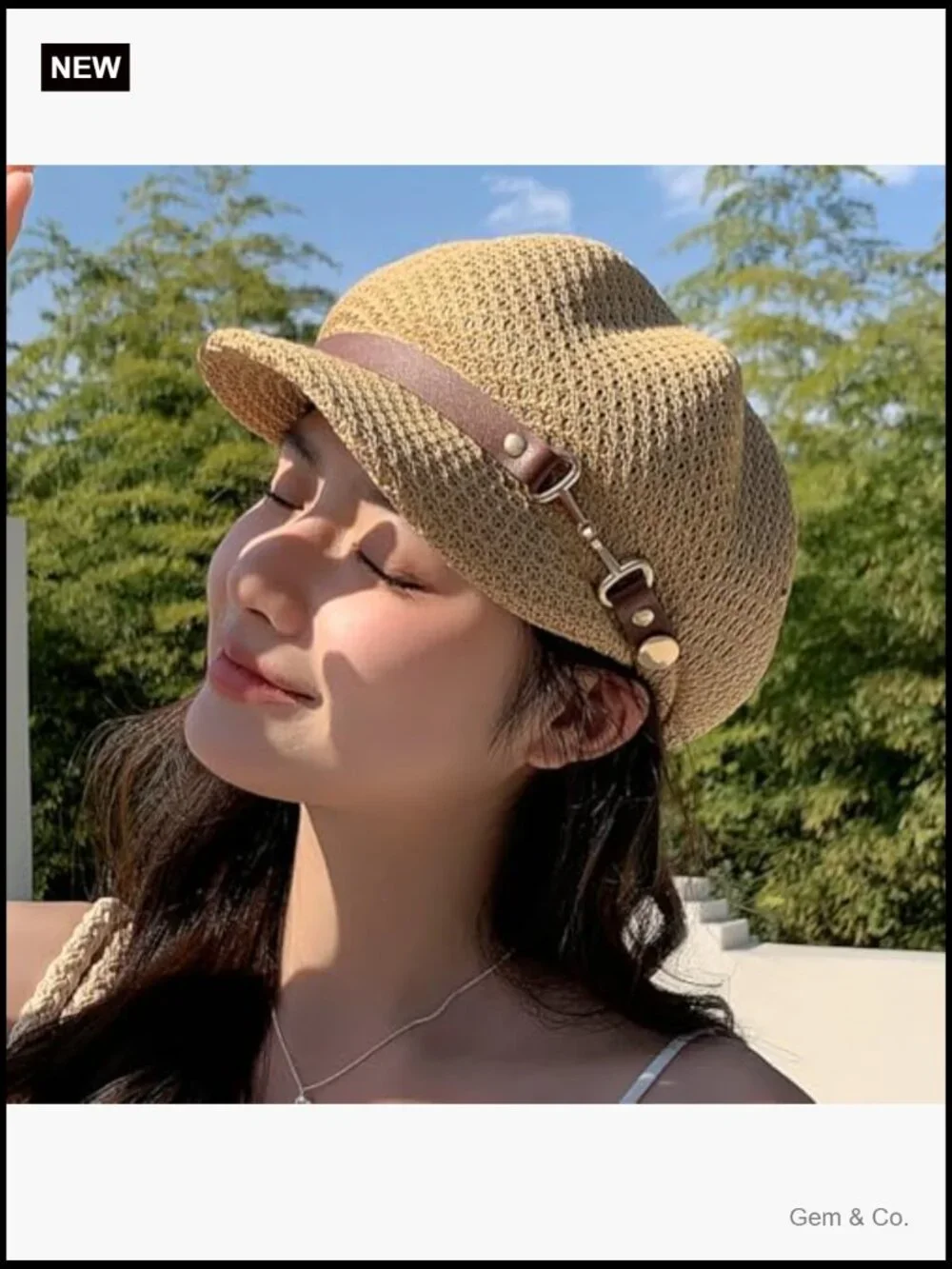 Trendy Lightweight Newsboy Cap Beret Breathable Mesh Sun Hat for Women